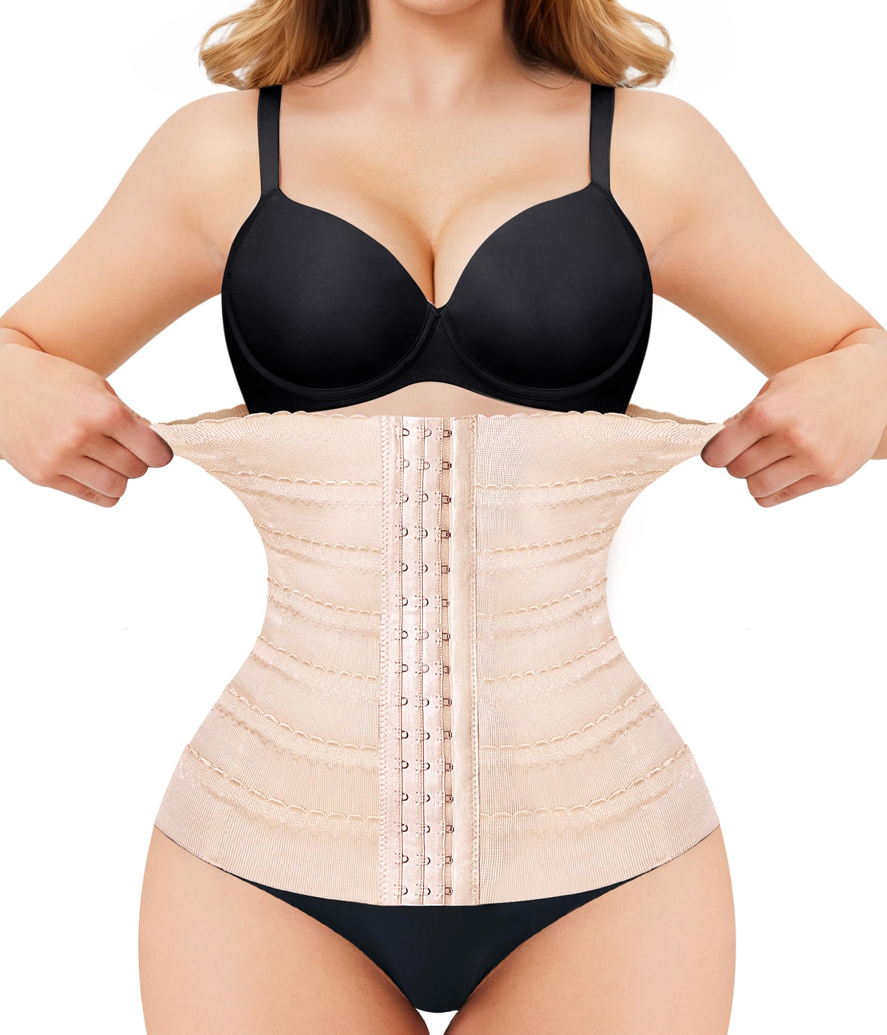 KUMAYES Unterbrust Korsage Damen Waist Trainer Corset Bauchweg Taillenformer Korsett Damen bauchweg Shapewear
