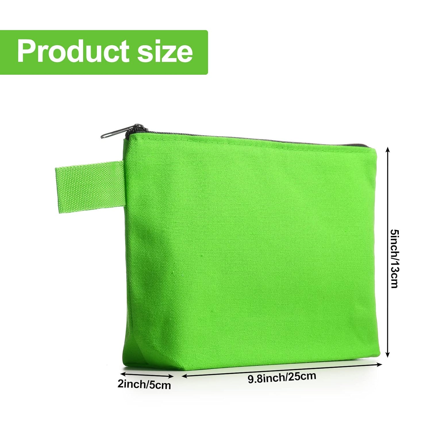 Saintrygo 30 Pcs Canvas Makeup Bags Bulk for Women Cosmetic Bags Small Travel Canvas Zipper Pouch Blank DIY Multipurpose Toiletry Hygiene Pouch for Women Purse Pencil Case(Classic,9.8 x 5 x 2 Inch) - Image 2