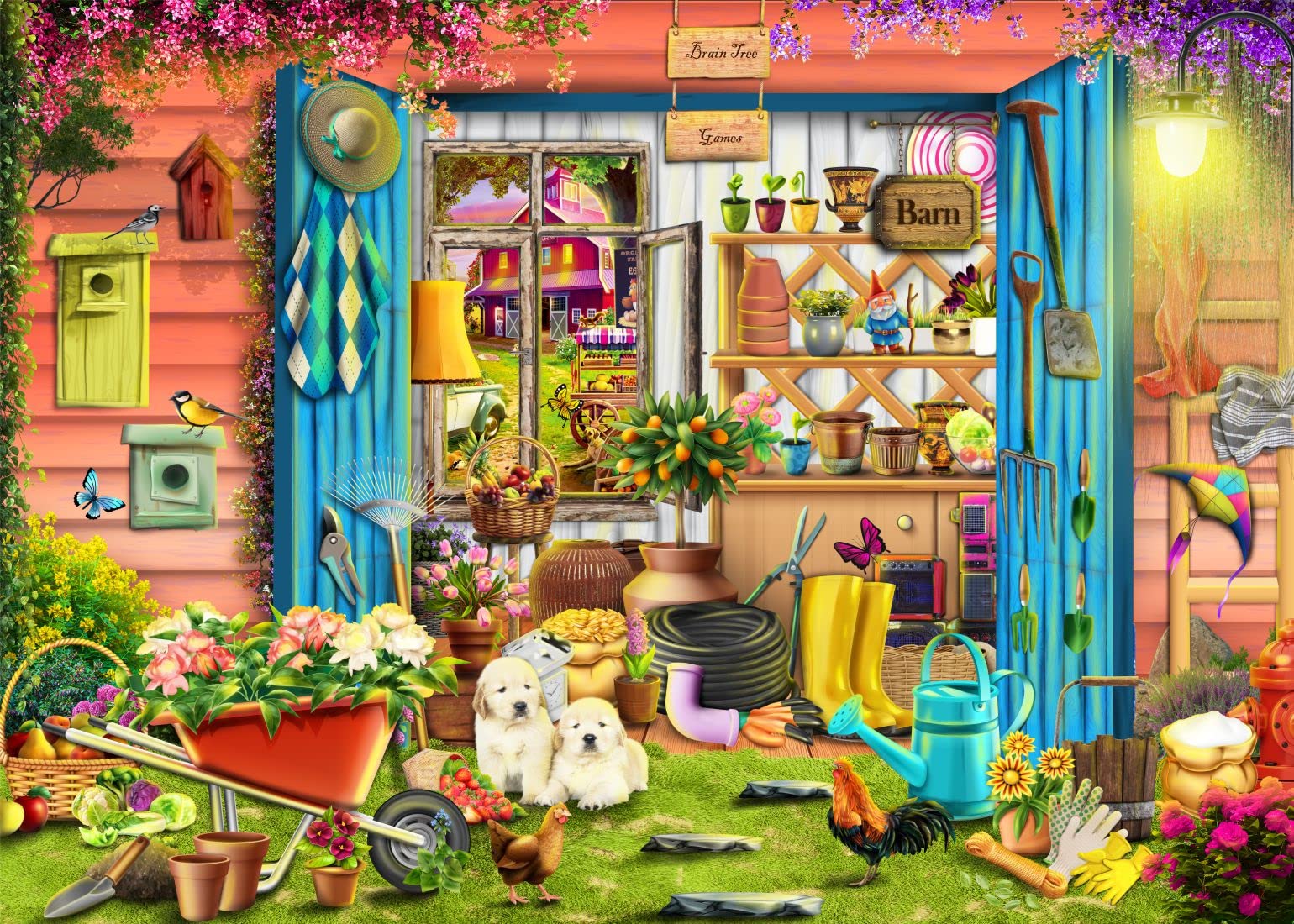 Brain Tree - Flower Barn - Pearl Series - 1000 Piece Puzzles for for Adults and Kids 12+ Unique Puzzles for Adults and Kids 1000 Pieces and Droplet Technology for Anti Glare & Soft Touch (B0BQKW58SX) Amazon Price History, Amazon Price Tracker