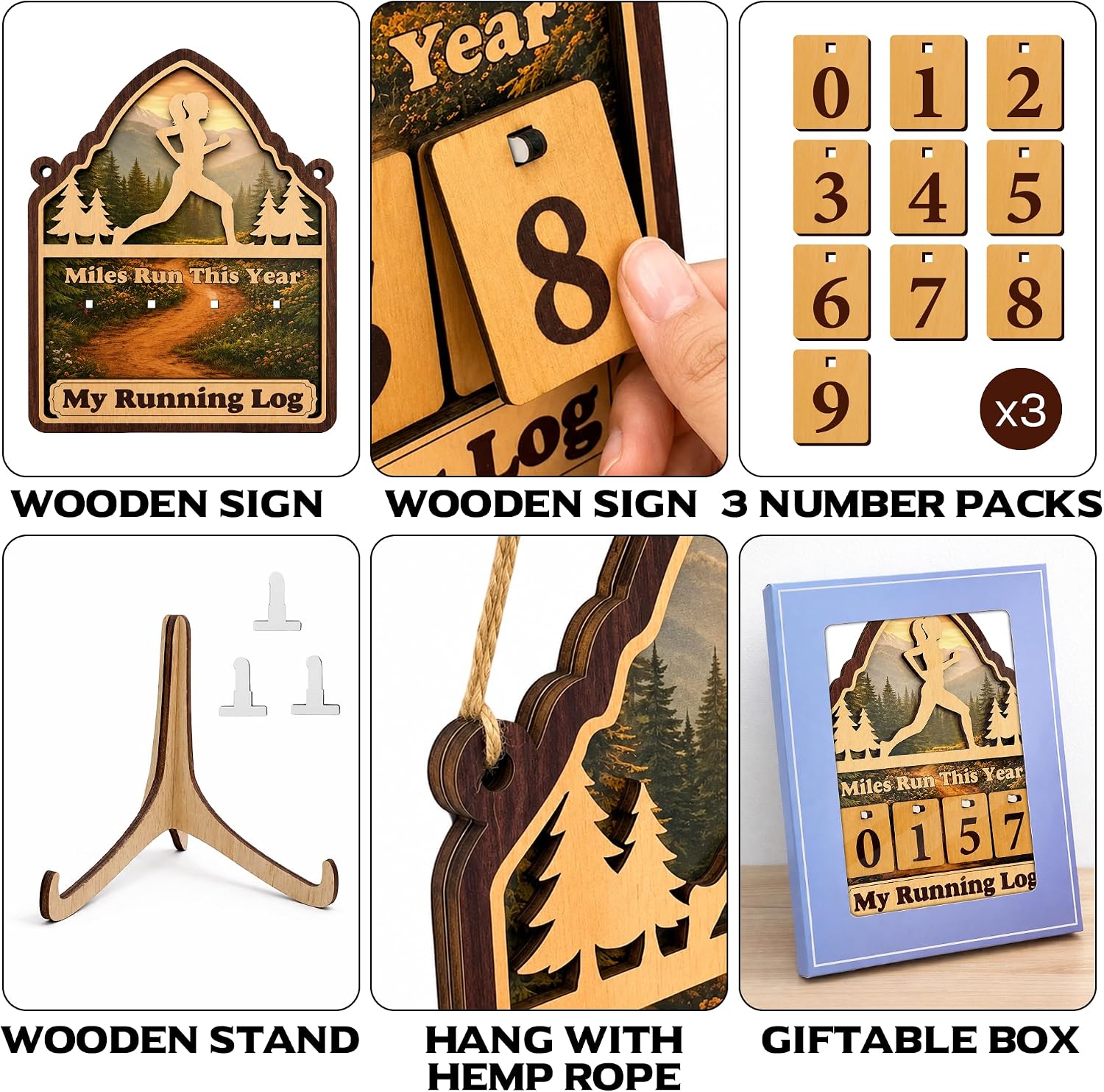 Running Gifts for Women Runners Miles Run This Year Tracker Decor