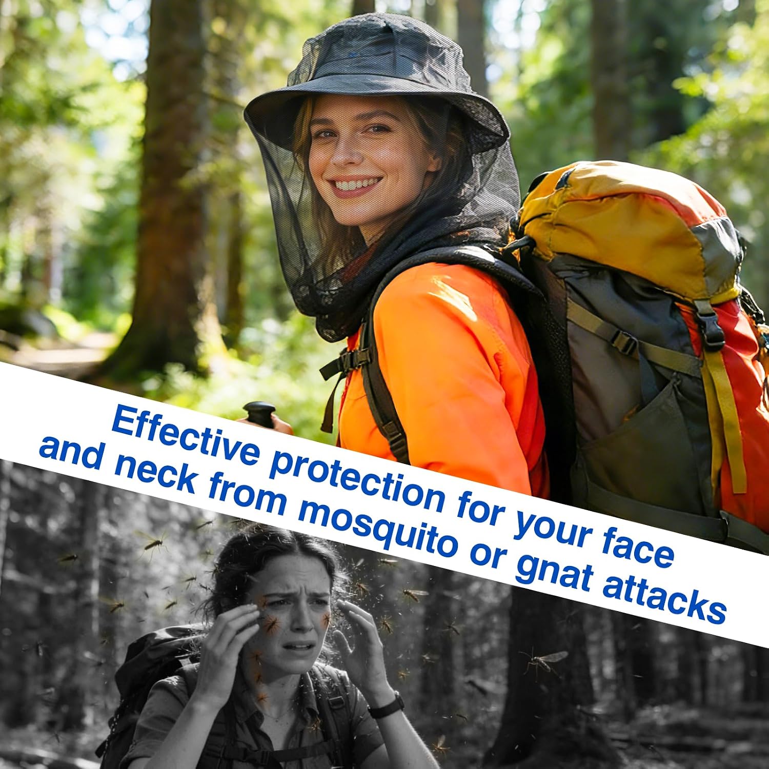 2-Pack Mosquito Head Net, Ultra Large & Breathable Bug net
