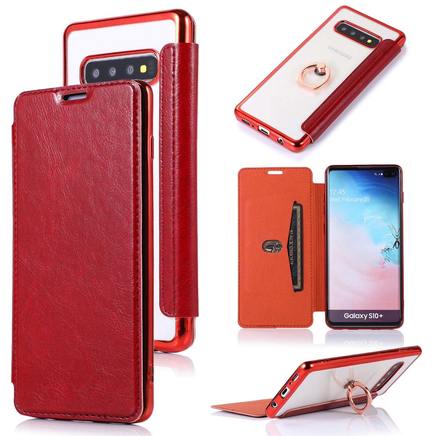 Amazon.co.jp: Aokikeisu Galaxy S10 ケース リング クリア 手帳型