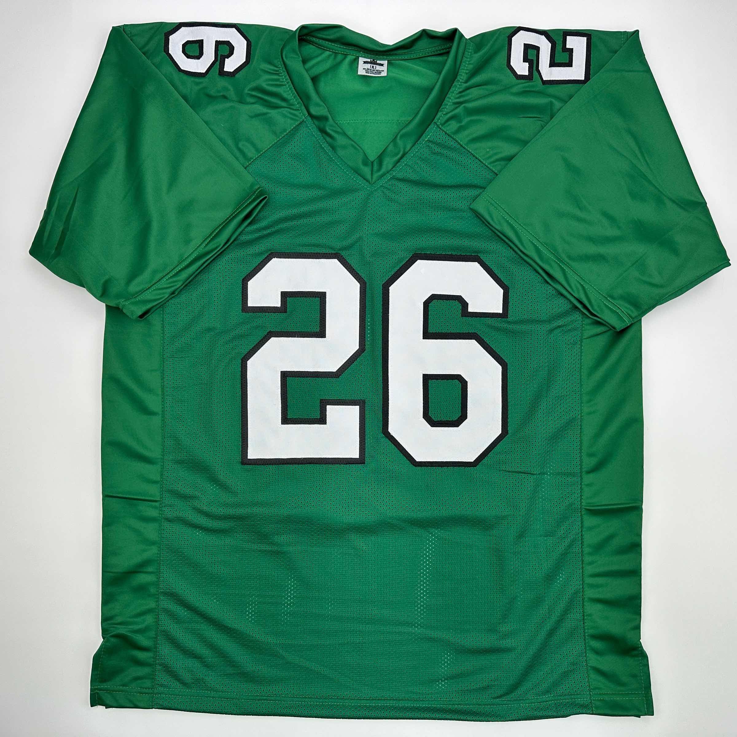 Autographed/Signed Saquon Barkley Philadelphia Kelly Green