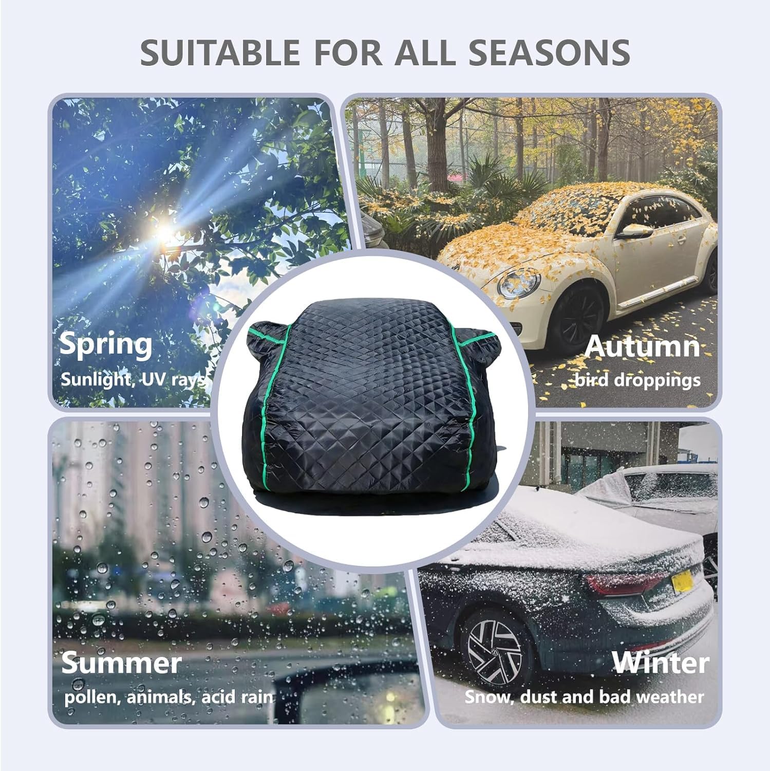 Funda Coche Exterior para BMW X3 G01 (2018), Funda Coche Antigranizo, Cubierta Protectora de Granizo, Resistente A La Nieve, A Los Rayos UV y A Las Heladas zw0313