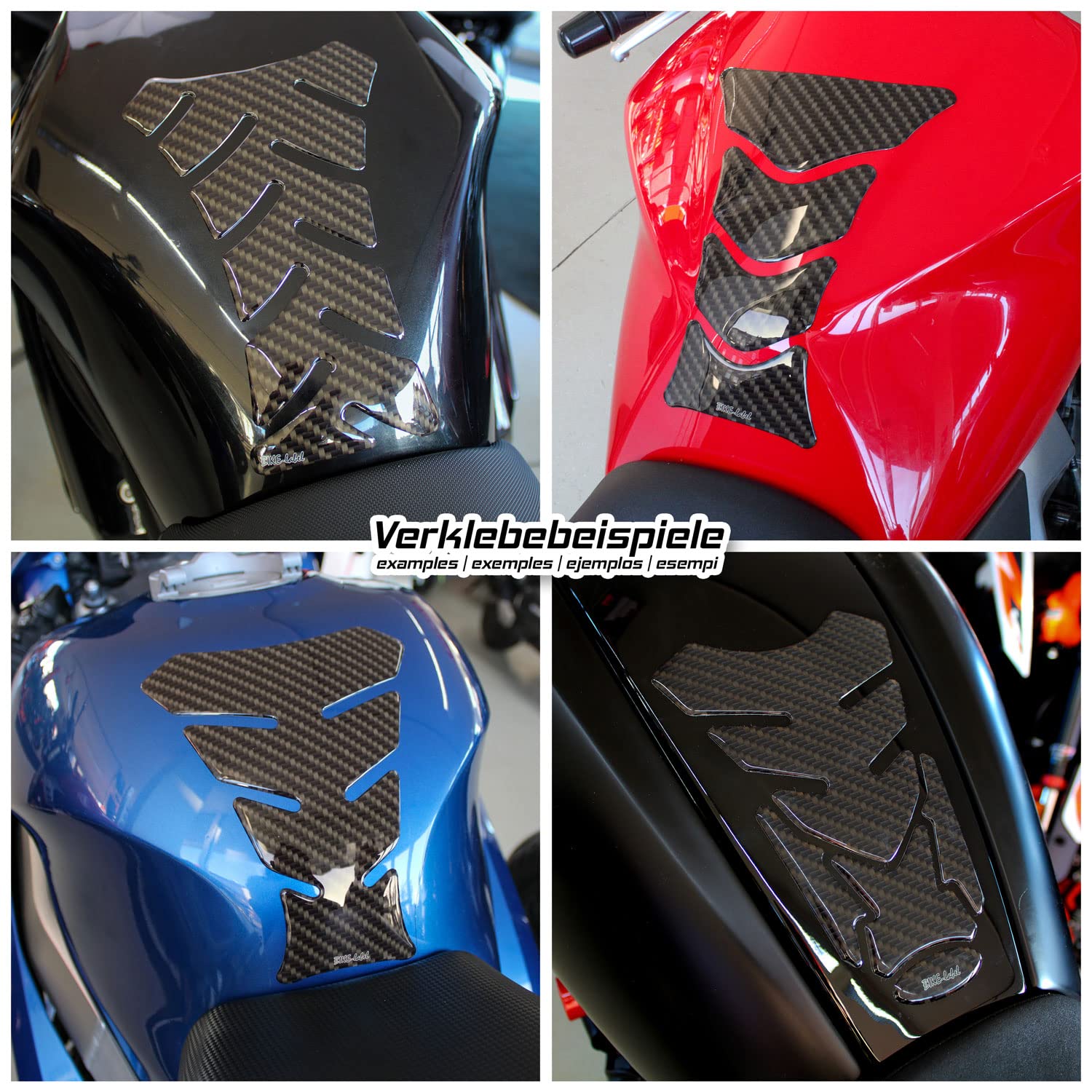 Bmw Motorrad BIKE-label Tankpad 3D 500941 Black Schwarz - Universeller Tank-Schutz Passend Für Motorrad-Tanks Motorrad Aufkleber