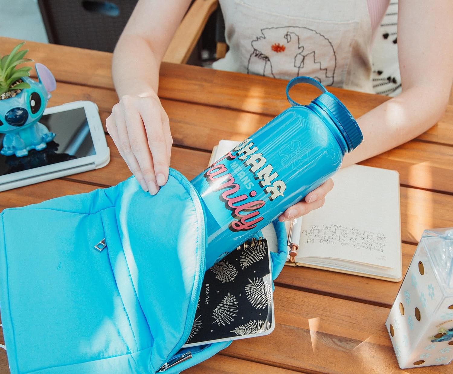 Disney Lilo & Stitch "Ohana Means Family" Stainless Steel Water Bottle With Spill-Resistant Lid | Large Sports Jug For Gym, Work | Holds 42 Ounces - Image 9