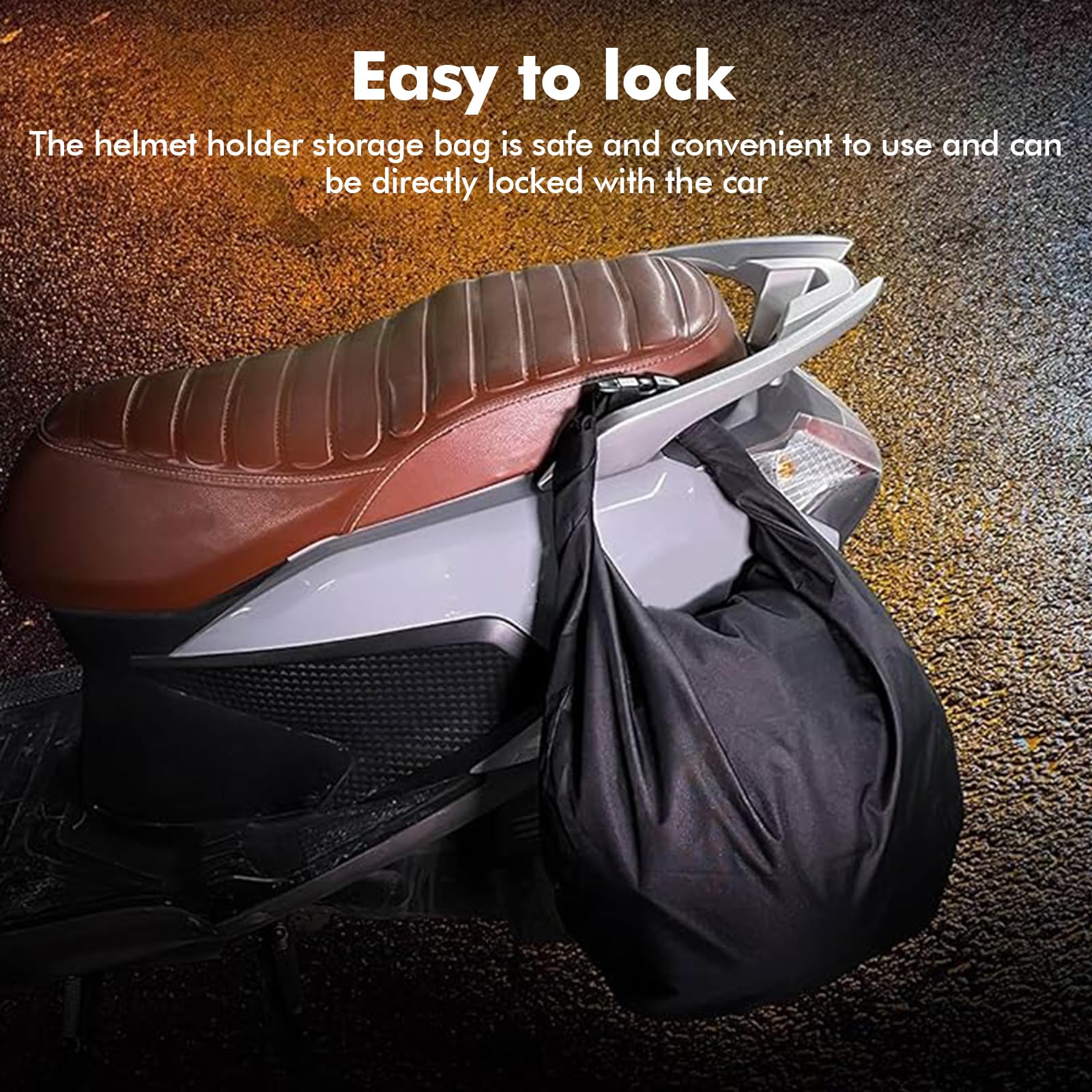 Sac portable pour casque de moto étanche avec combinaison de serrure anti-vol pour ranger le casque de moto