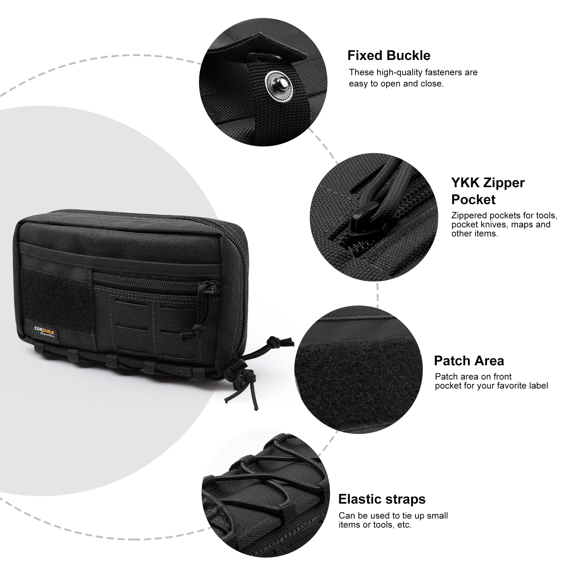 Mardingtop Tactical Tasche, Taktische Pouch Utility Taktische Zubehör, EDC Pouch für Laufen, Radfahren,Camping und für andere Outdoor-Aktivitäten