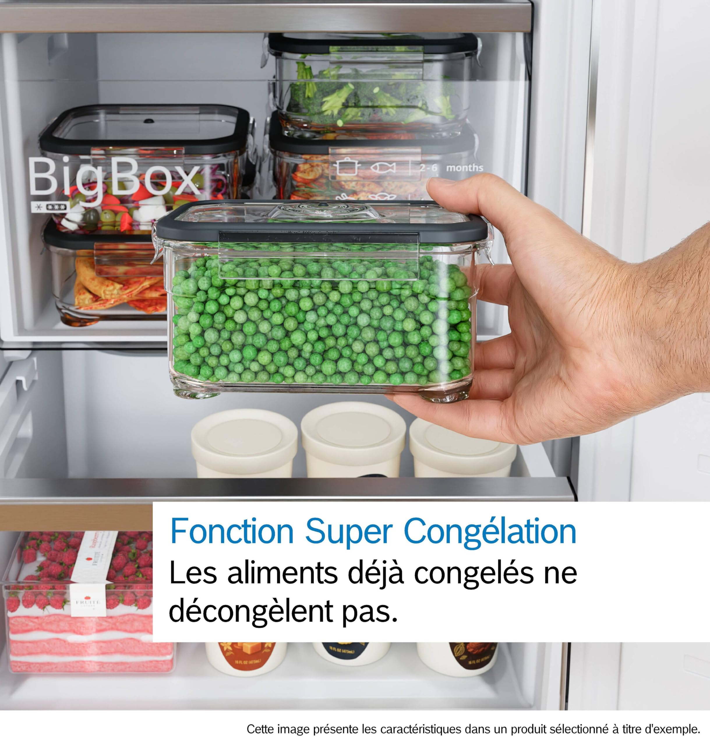 Bosch KGV36VWEAS Série 4 - Réfrigérateur combiné, pose-libre, éclairage LED | 186 x 60 cm, Blanc, 308 L, VitaFresh, LowFrost, VitaFresh