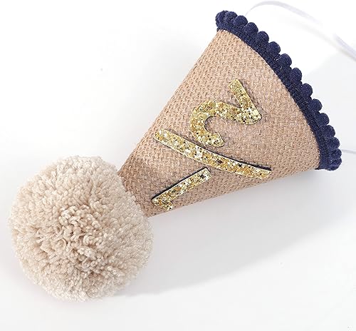 Miniatura 8 de WAOUH Sombrero de medio cumpleaños para bebé, sombrero de corona de 12 cumpleaños, accesorio para fotos de bebé para cumpleaños de 6 meses, mini