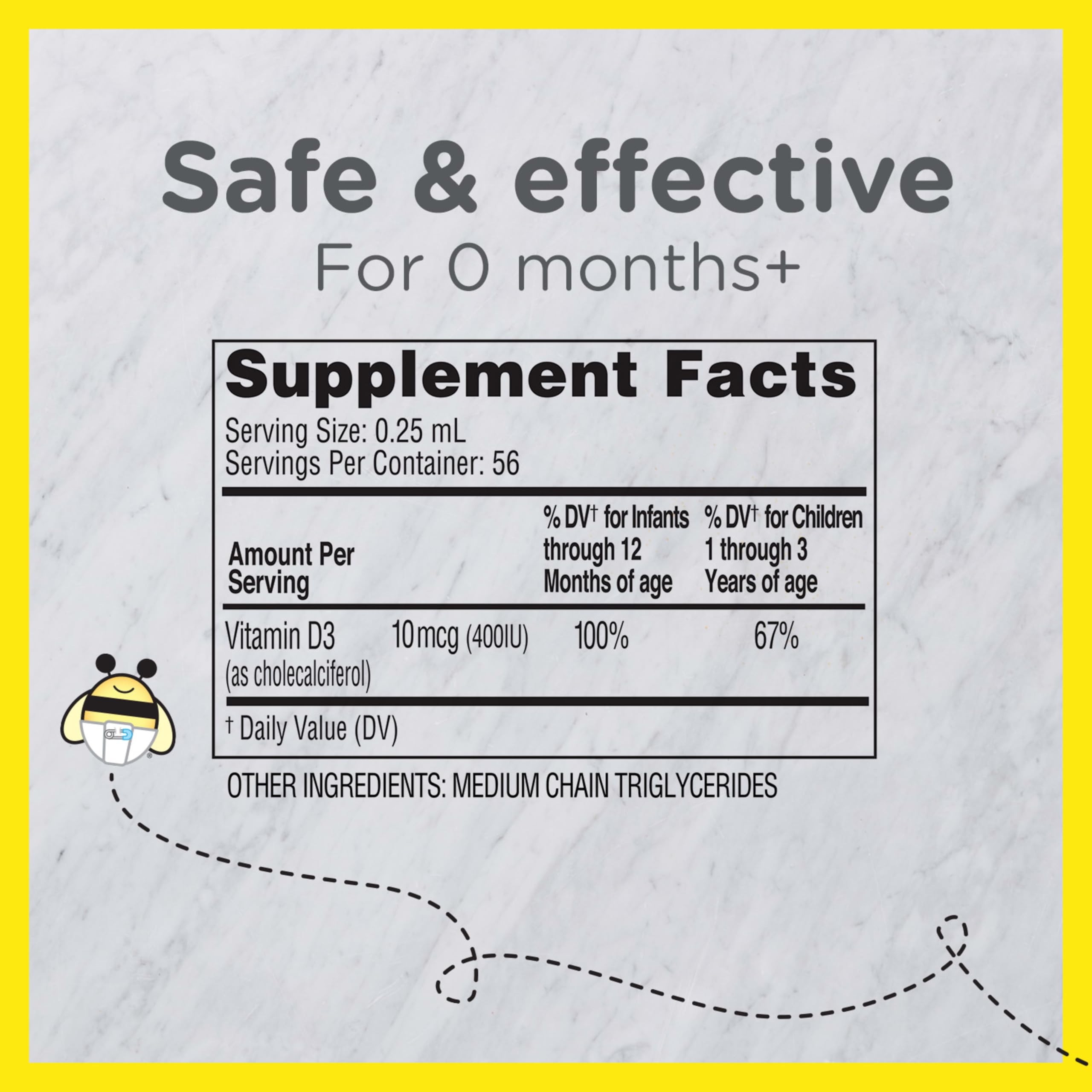 Zarbee's Baby Vitamin D Drops, 400 IU per Drop, with Dropper, 0.47 fl oz — Amazon image 5