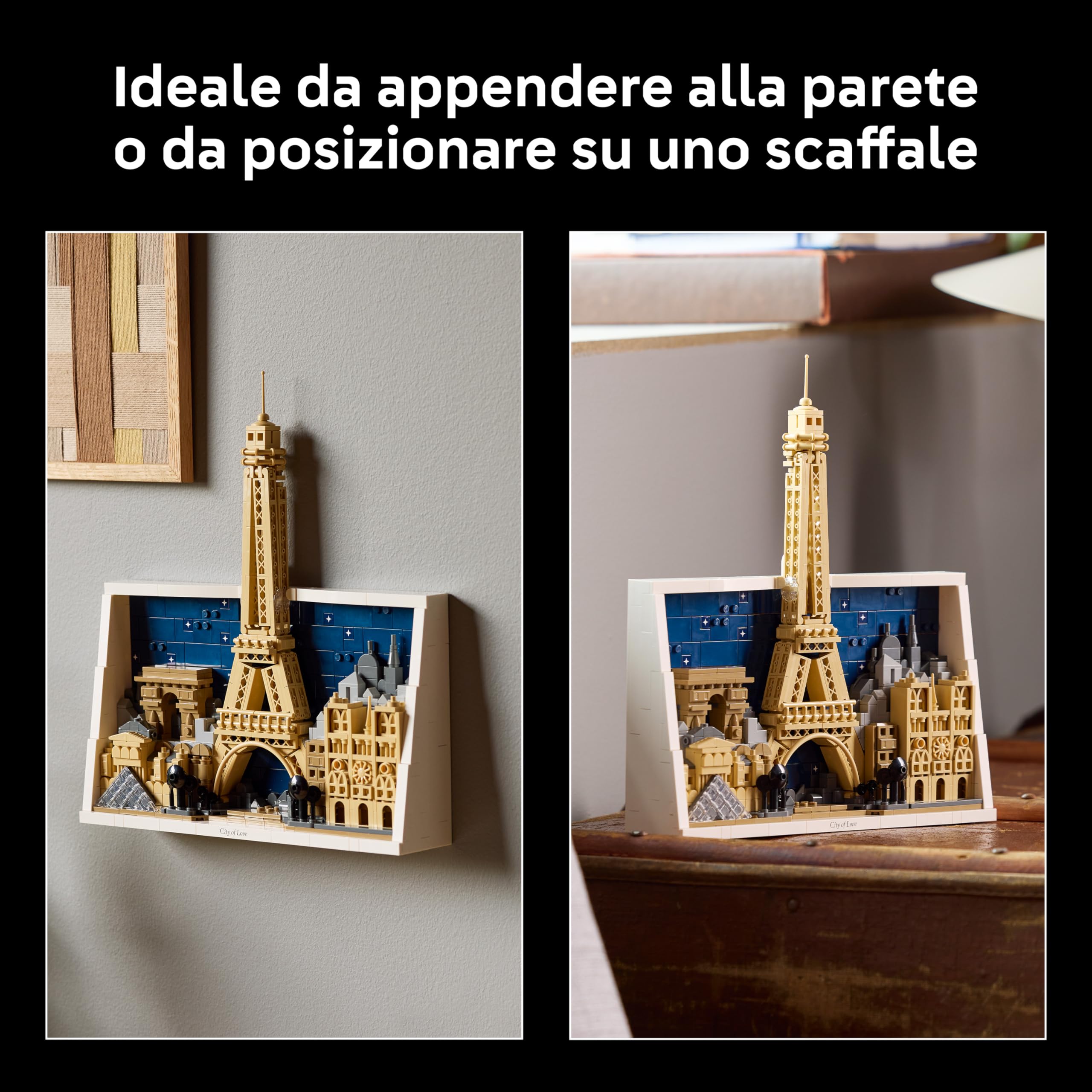 LEGO Architecture Parigi – La Città dell’Amore - Modellino da Costruire per Adulti Fai da Te - Decorazione per Casa o da Parete 3D con Paesaggio Parigino tra cui la Torre Eiffel - Idea Regalo - 21064
