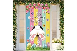 Easter Door Cover Bunny Egg Rabbit Decor Daisy Decorations Door Banner