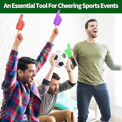 Miniatura 4 de Mini dedos de espuma, dedos de espuma para suministros de fiesta de cumpleaños temática deportiva, dedos de espuma a granel, mini recuerdos de