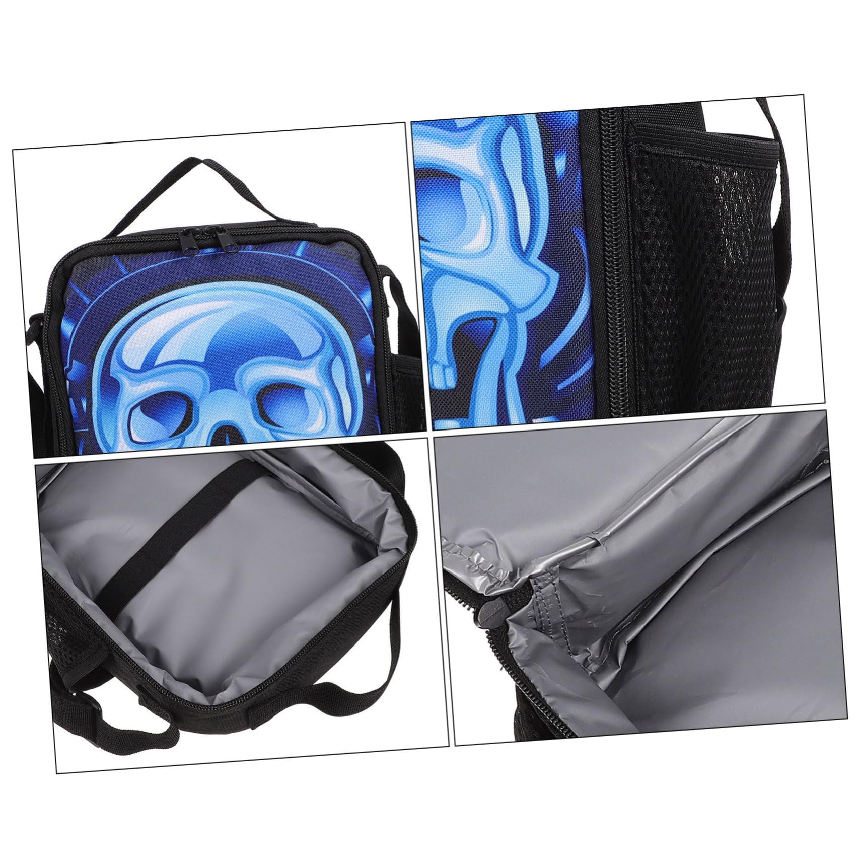 Cabilock 3 Piezas Bolsa De Almuerzo Exterior Portátil Hermético Bolso Fresco De La Comida Campestre Pequeña Bolsa Fría Mensajero Bandeja Bolsas Bolsa De Preparación De Comida Tapa Poliéster