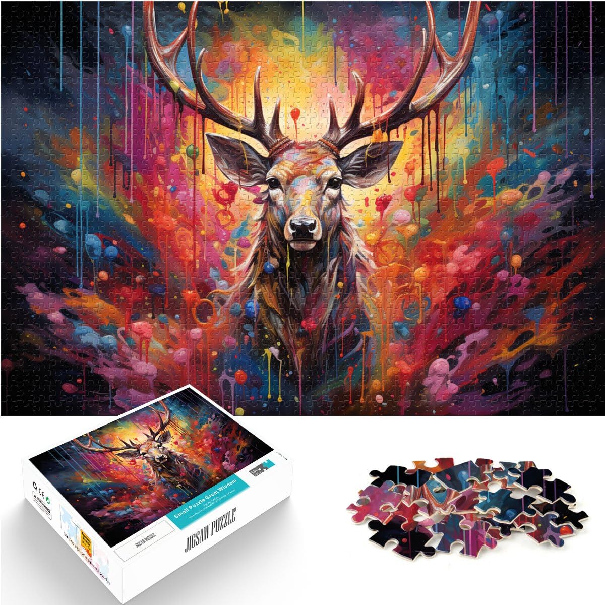 Adult Jigsaw Puzzles 1000 Pieces deer Home Decoration Puzzle Toys 50x70cm is ideal as gifts for the whole family for teenager Age 14 Up — image 1