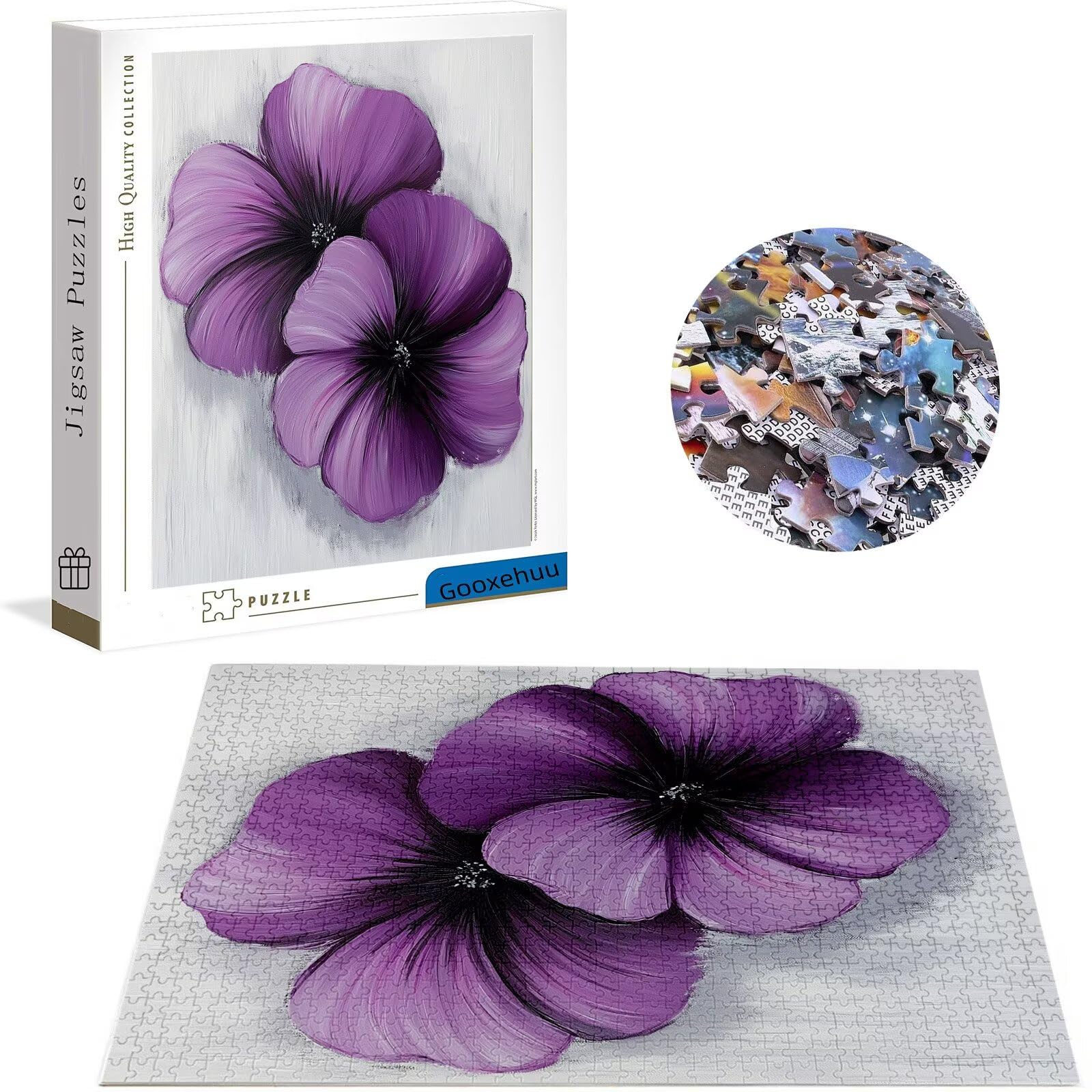 Puzzle 3000 elementów dla dorosłych 3000 sztuk, kwiatowe puzzle, gry edukacyjne, drewniane, abstrakcyjne puzzle, prezenty dla nastoletnich chłopców w wieku 14-16 lat, 122 x 81 cm, g-781