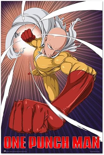 Póster oficial de One Punch Man Saitama 35.8 x 24.2 pulgadas 35.8 x 24.2 in Enviado enrollado Pósteres geniales Póster artístico Pósters e
