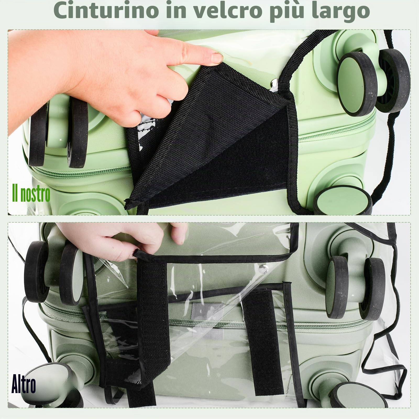 Custodia per valigia 3 Pezzi Copri Valigia Copertura per Bagagli in PVC Trasparente, Riutilizzabile, Impermeabile e Antipolvere, Antigraffio, unisex per Viaggi(20 +24 +28 pollici)