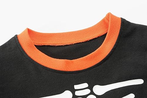 Miniatura 4 de Little Hand Pijamas para niños pequeños que brillan en la oscuridad, pijamas de esqueleto con caramelos, ropa de dormir de dinosaurio, ropa