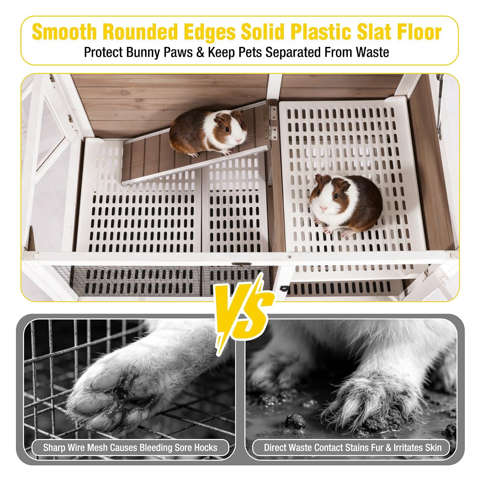 Guinea Pig Cage - Wooden Rabbit Hutch -4 Guinea Pig Cage - Wooden Rabbit Hutch -4