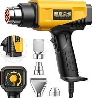 SEEKONE 2000W Hőlégfúvó 50-600°C Állítható Hőmérséklettel - Gyors Felfűtésű Hőpisztoly 4 Fúvókával Festék Eltávolításhoz, Barkácsoláshoz 1
