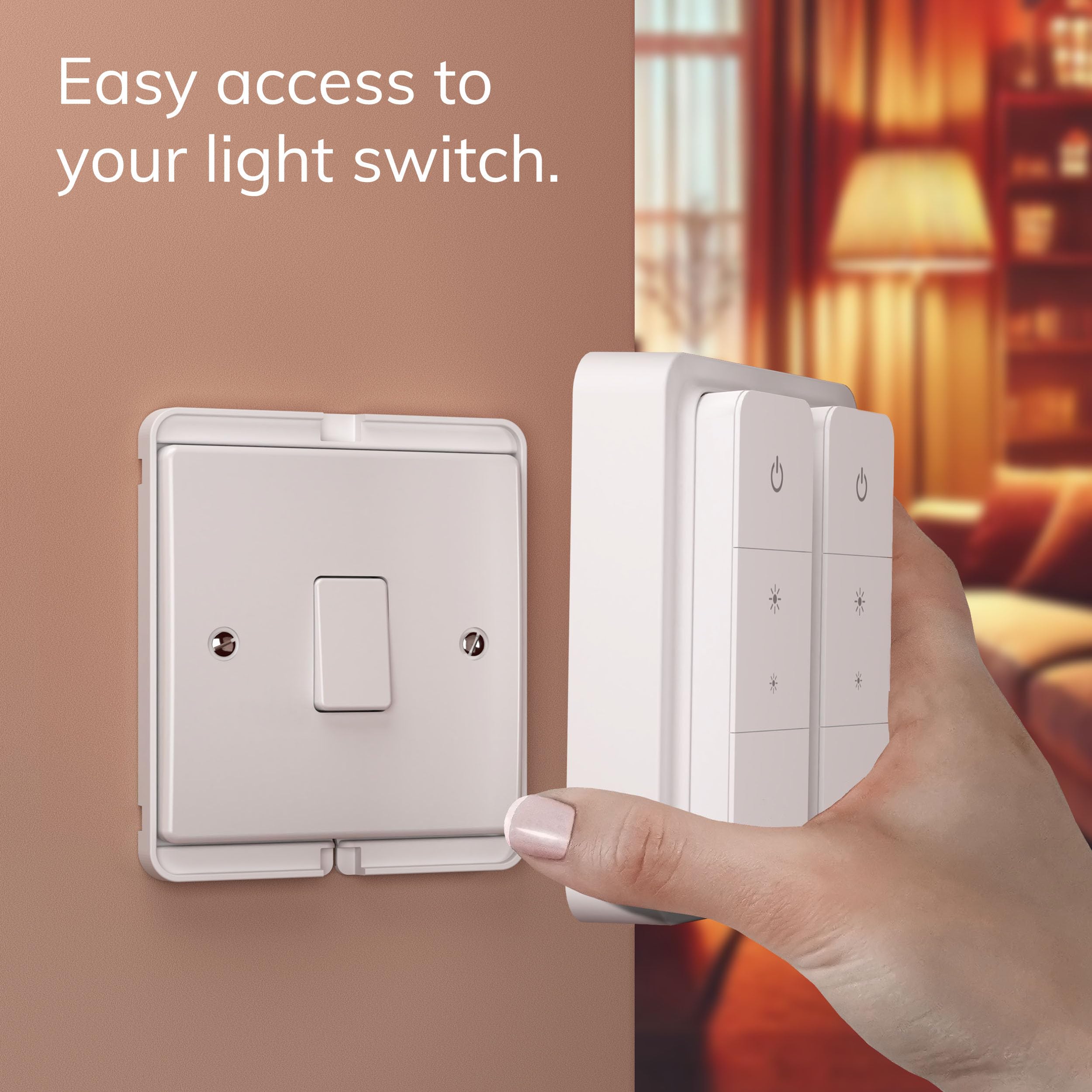 IYOKI Standard Switch Cover for Philips Hue Dimmer V2, Compatible with Hue Switch Cover, Remote Light Switch Plate Adapter, 2-Gang (1-Pack) - Image 4