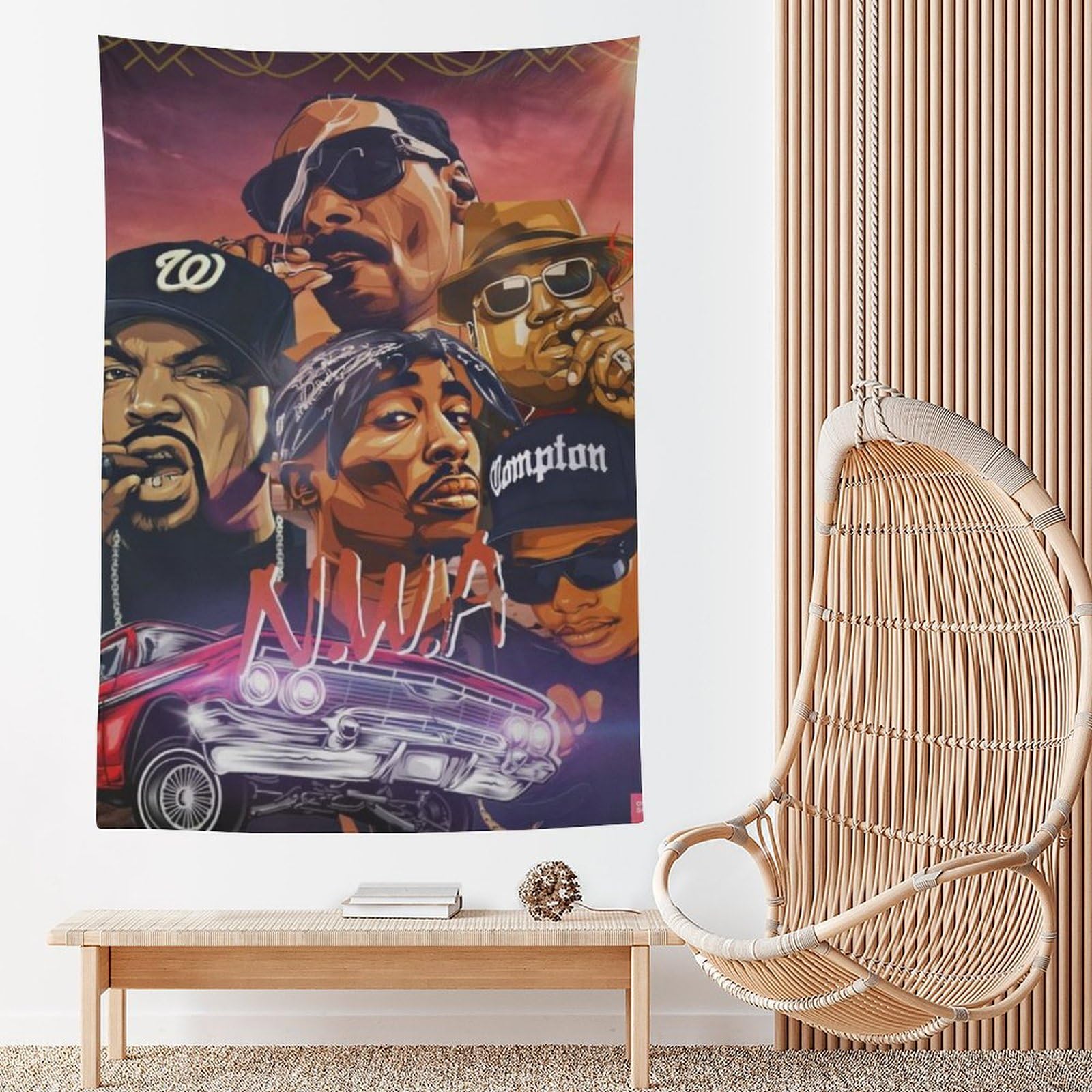14 poster con stampa artistica da parete con immagine di cantante rap, hip hop, decorazione per la casa, 152,4 x 228,6 cm