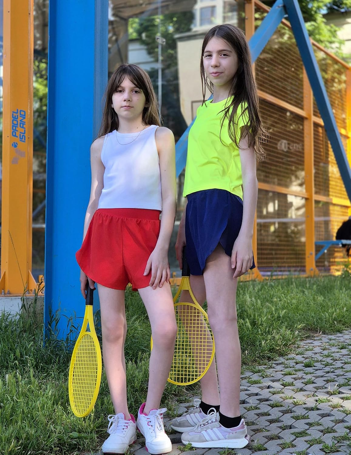 Zaclotre Girls Athletic Shorts with Pockets Elastic Waist Running Shorts