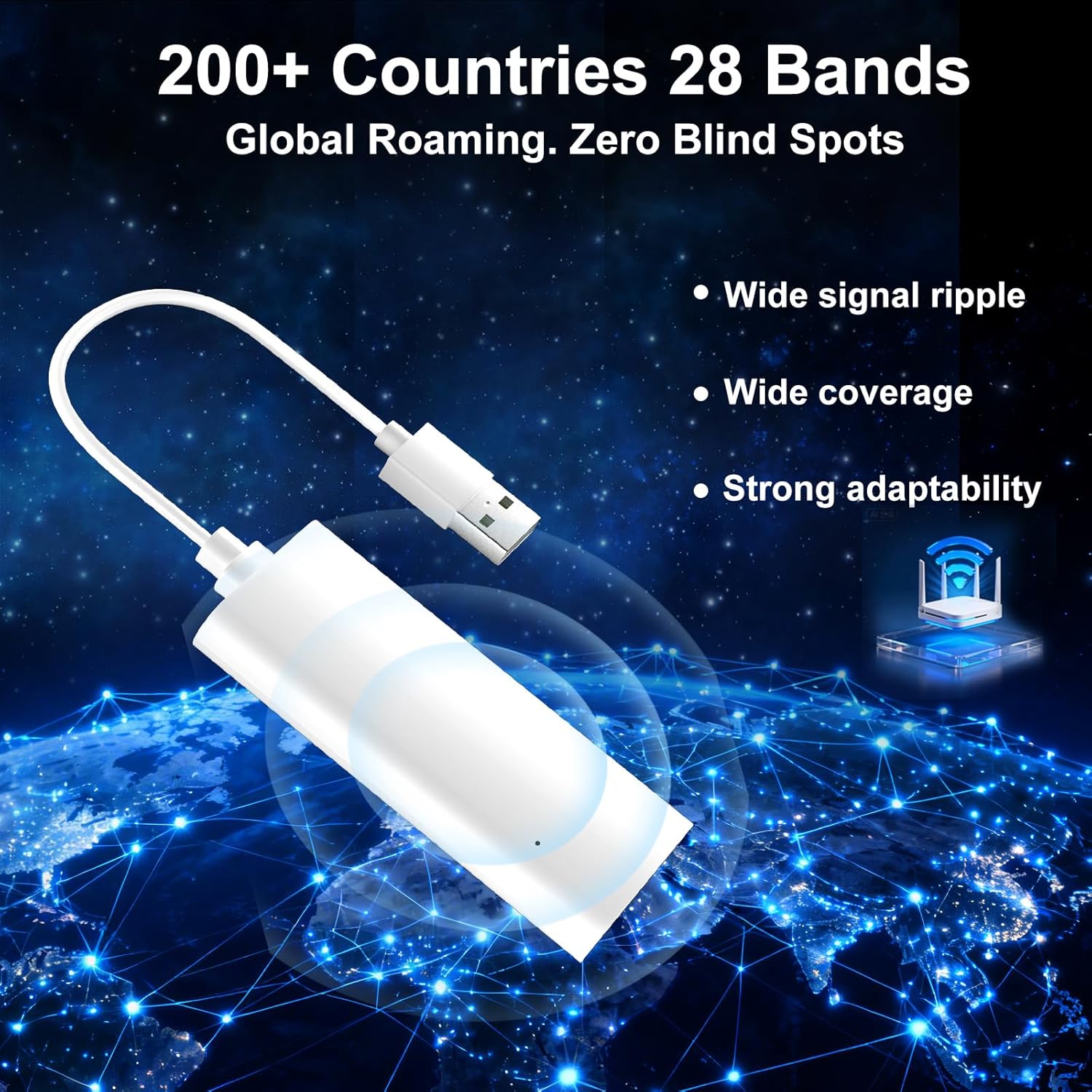 Portable WiFi Hotspot for Travel,4G LTE Mobile Hotspot Device,WiFi 6 USB Wireless Router,28 Global Bands,Switchable Operators, Pocket WiFi for 200+ Countries,for Travel, Car, Business Office