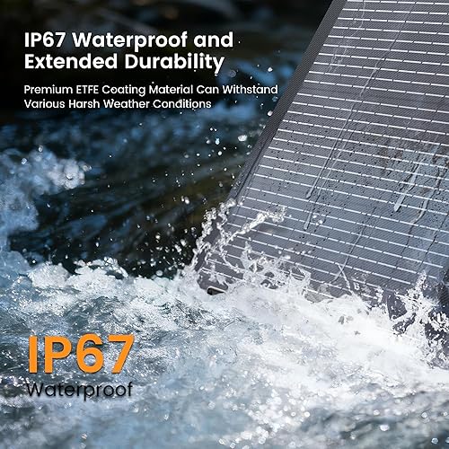 Miniatura 7 de Panel solar plegable portátil de 400 W, cargador ligero con soporte mejorado, cargador solar impermeable de 31.2 V de 400 vatios para caravanas,