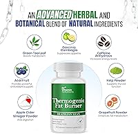 Vista 3 de Quemador de grasa termogénico - Vitaminas brasileñas para pérdida de peso, reductor de cintura y suplementos para hinchazón (1 botella, 35 cápsulas)