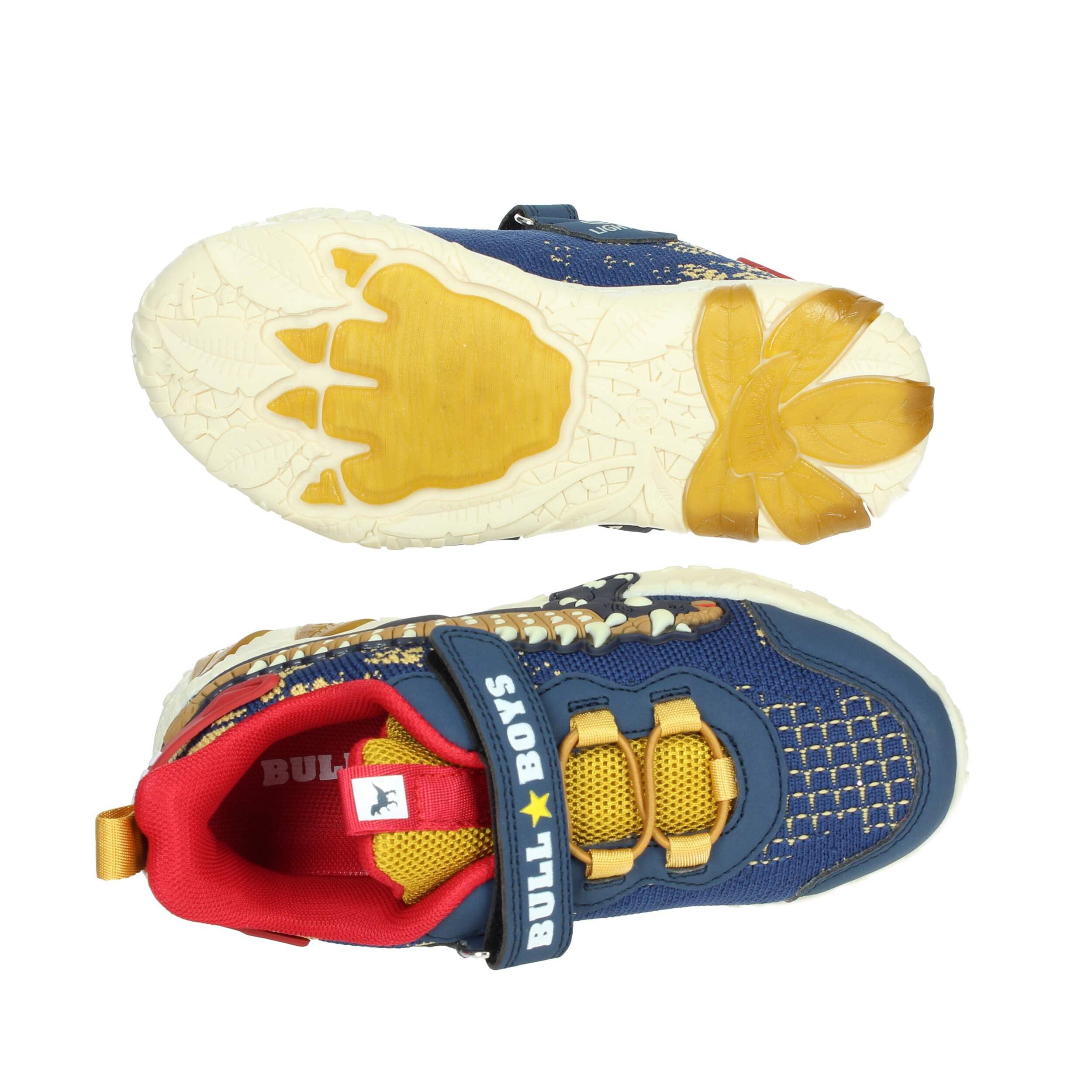 Bull Boys Scarpa con luci Modello DNAL4557 BL01 Anchilosauro Blu