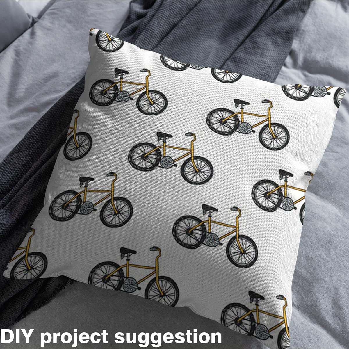 Tessuto per bicicletta di The Yard Bike Cycling Indoor Outdoor tessuto retrò trasporto equitazione tappezzeria tessuto sportivo tessuto decorativo fai da te arte artigianato patchwork tessuto giallo