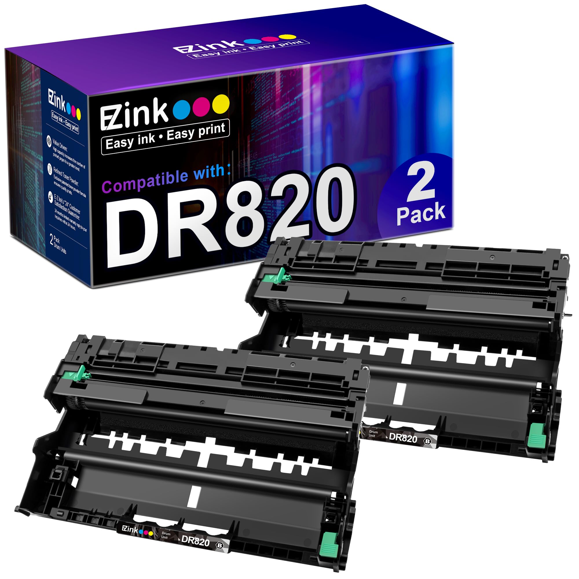 E-Z Ink DR 820 DR820 DR-820 Drum Unit Replacement 2 Pack for DR820 Drum Unit use with MFC-L5900DW HL-L6200DW HL-L5100DN MFC-L5800DW MFC-L5700DW HL-L5200DWT MFC-L6700DW