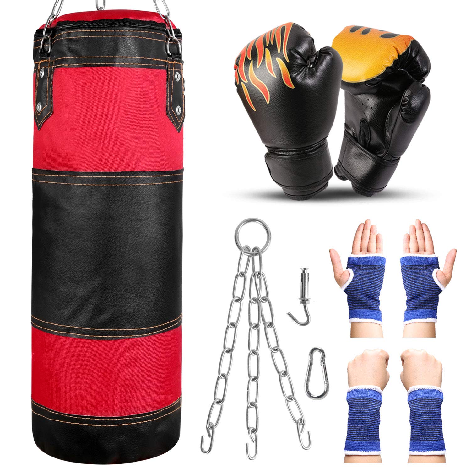 Buy Odoland 7In1 Punching Bag Unfilled Set for Kids, 2FT Kick Boxing