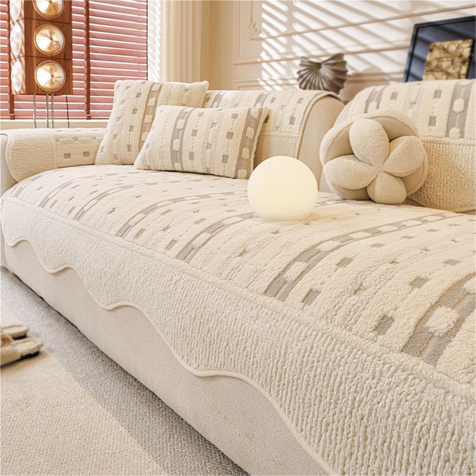 Sofakissenbezug, Couchschutzpolster, Rutschfester Sofabezug(Light Gray,70 * 180cm)