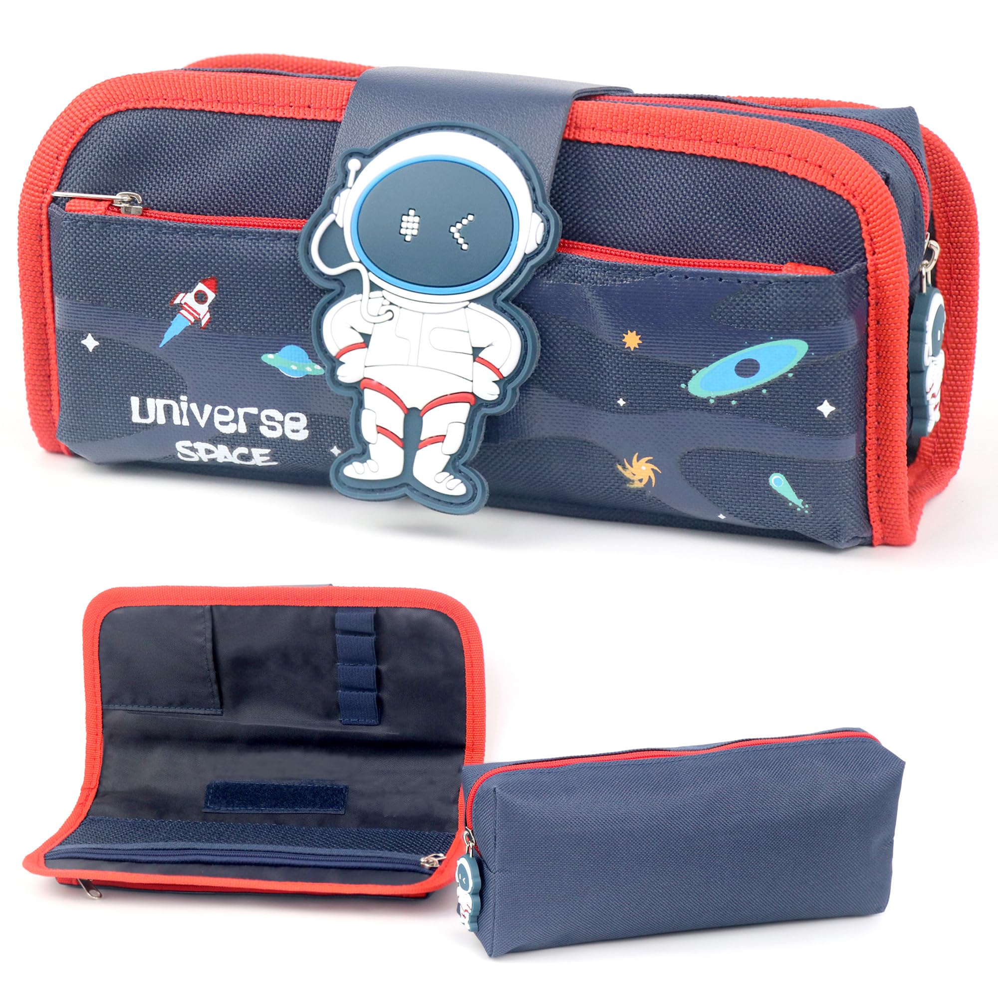 DBPBToU Estuche Escolar Niñas Niños, Estuches Escolares Separable Estuche Grande, Pencil Case para Lápices Escuela (Astronauta)