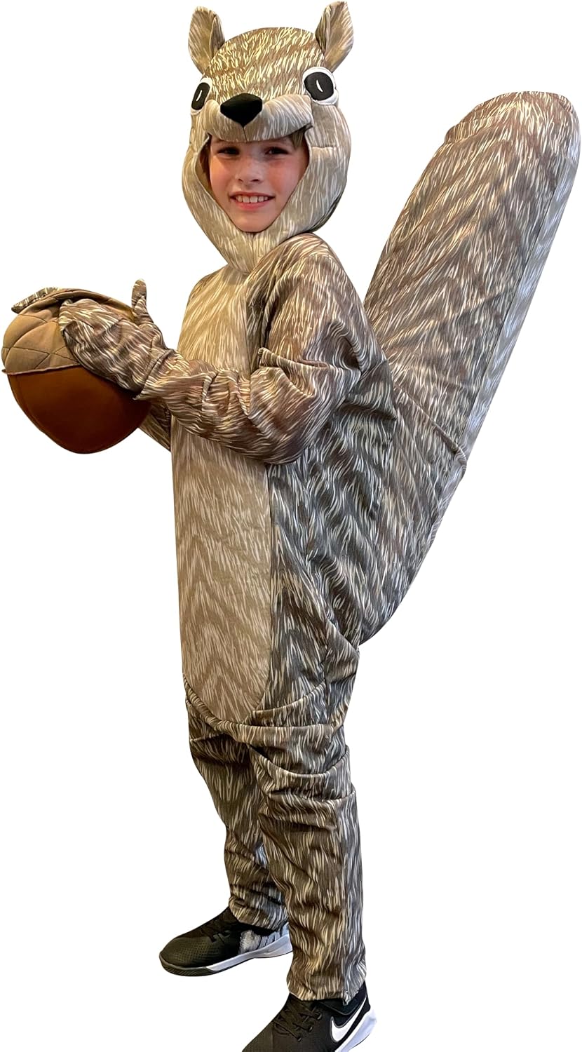 Rasta Imposta Squirrel Animal Costume Forest Woodland Animals Kids Costumes, Child Size 7-10 Brown