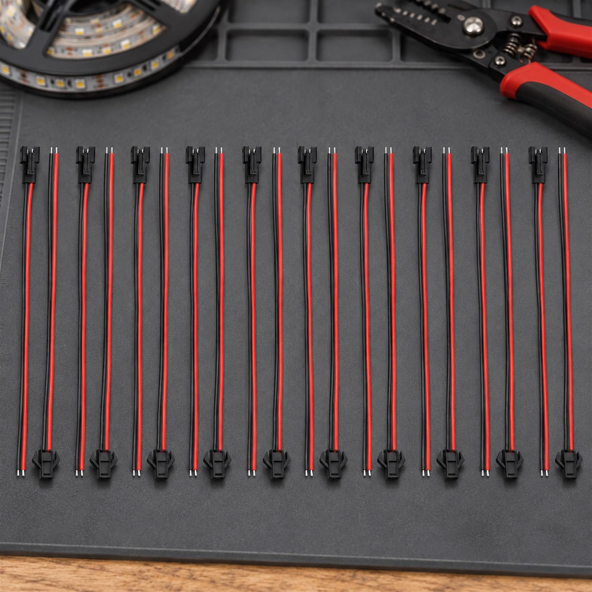 RGB LED Strip Connector Cables for Lighting Installation, Extension Connections and Indoor Decorative Lighting Projects