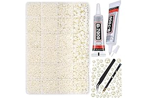 12900PCS Pearl Charms for Nails 3D Nail Jewelry Craft Resin Half Round...