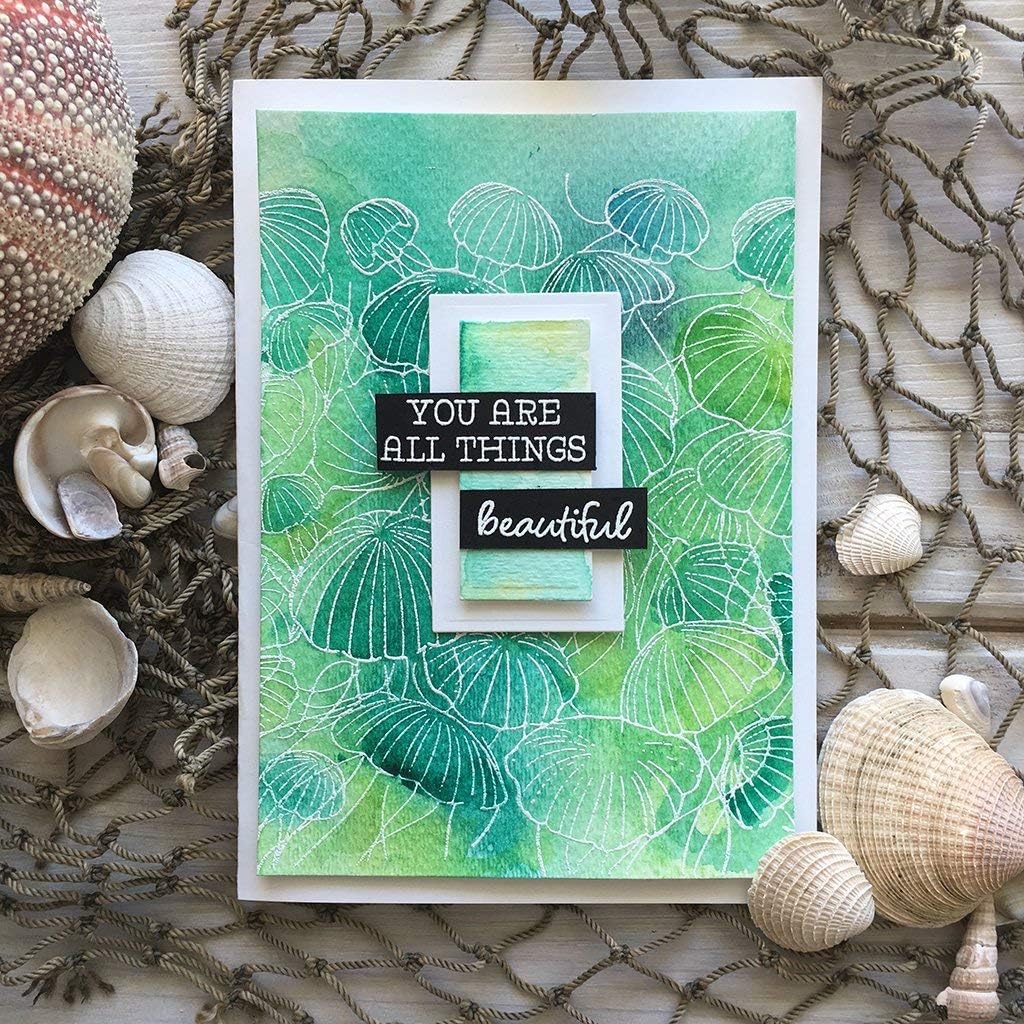 Hero Arts CG772 Cling Stamps, Jellyfish Party Bold Prints