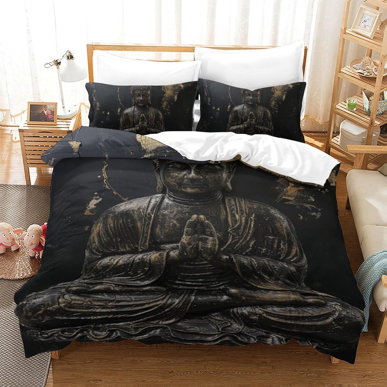 Housse de couette Bouddha zen pour créer une chambre ambiance spa