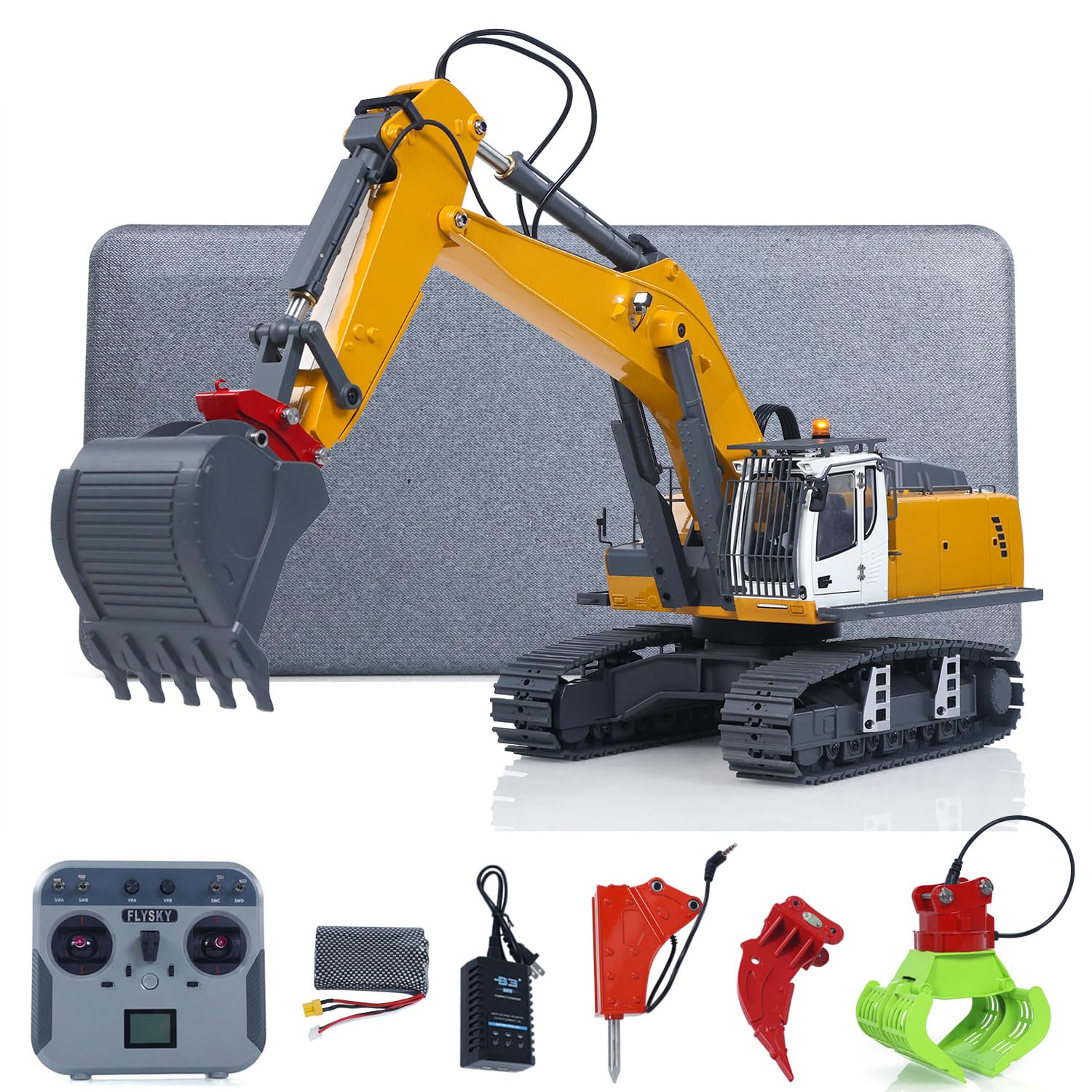 TOUCAN RC HOBBY 1:18 Kabolite 5901 100S Elettronico Sollevamento RC Escavatore Flysky Telecomando Digger Ingegneria Veicolo Elettrico Ripper Hammer Hobby Modello