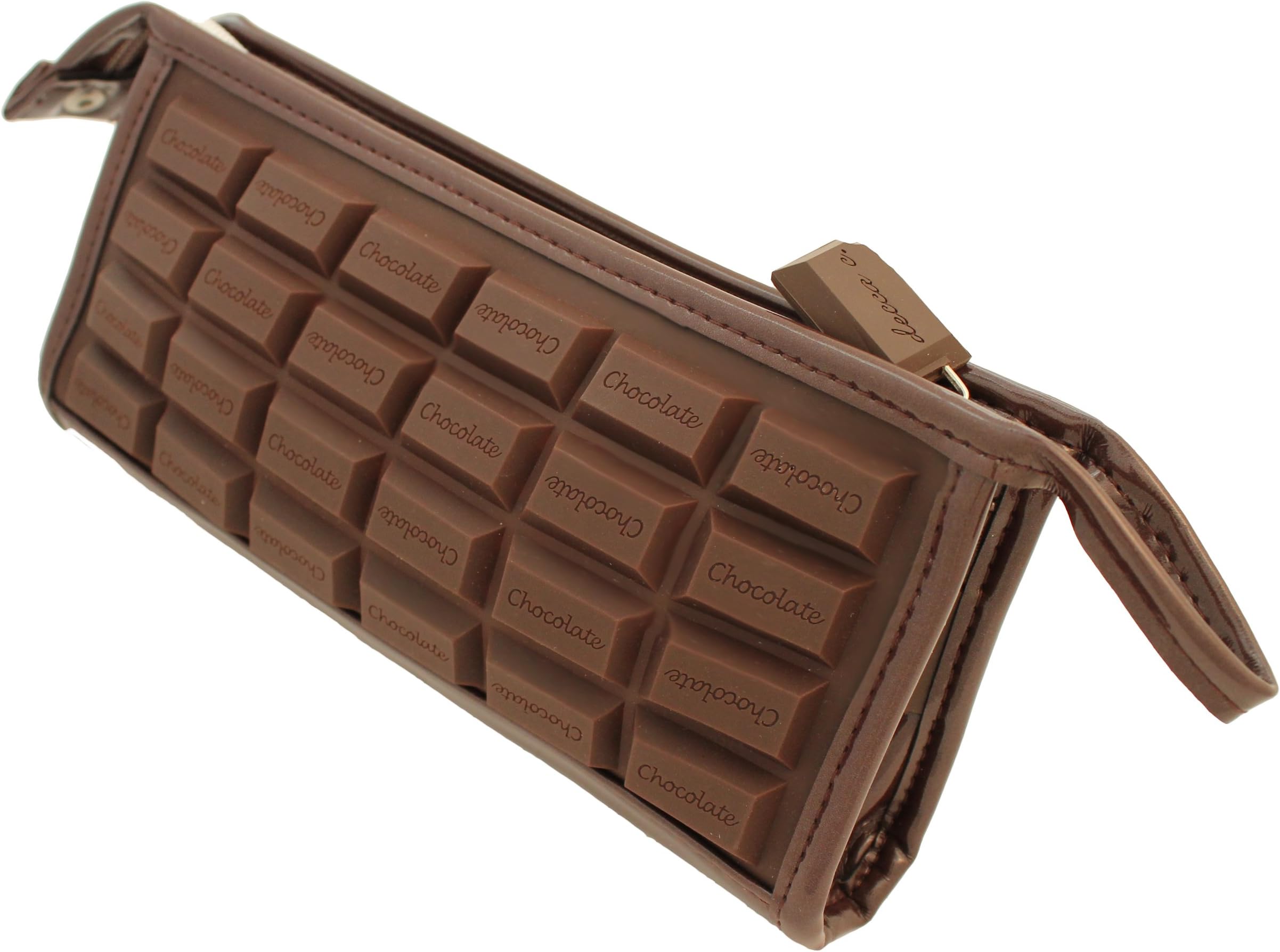 Chocolate Candy Bar Style Scented Cosmetic Make-up Bag, 8.5 inches