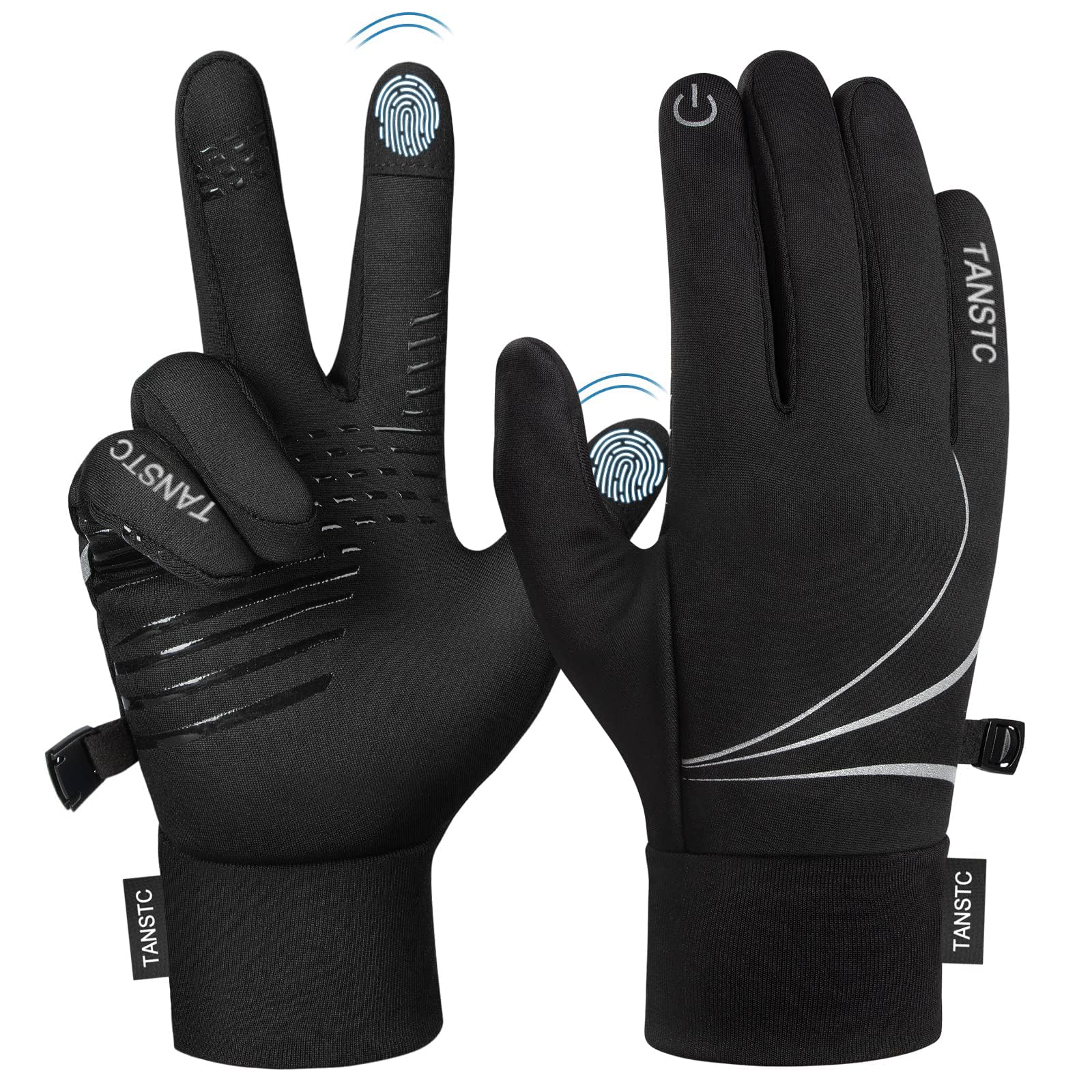Kotashion Touchscreen Dames Winter Thermische Wanten Handschoenen Pluff Warm Gebreide Vrouwen Anti-slip Dubbellaagse Manchetten voor Binnen en Buiten Activiteiten, Wit, Eén maat