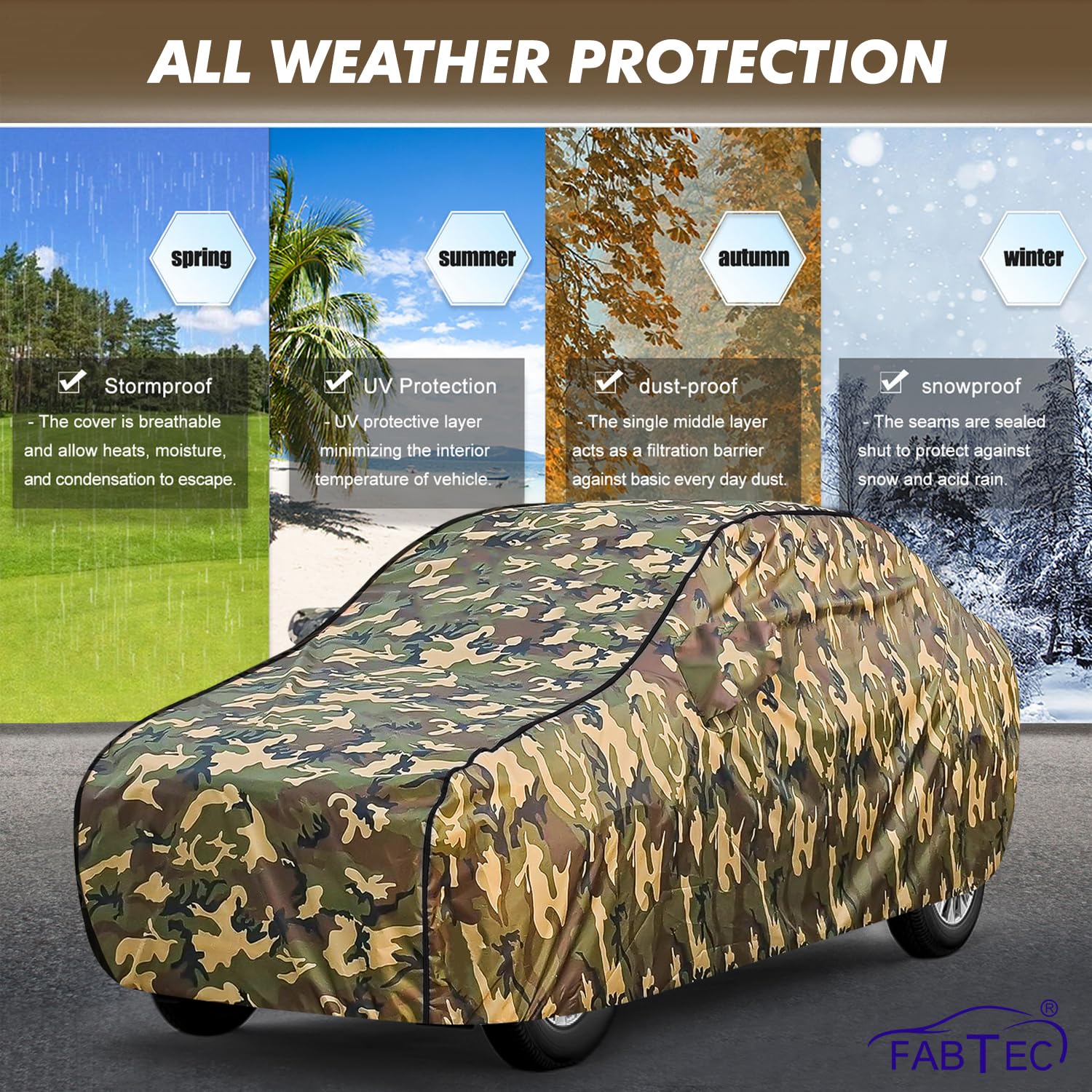 Tata Punch Car Cover - Jungle Print Waterproof -2 Tata Punch Car Cover - Jungle Print Waterproof -2