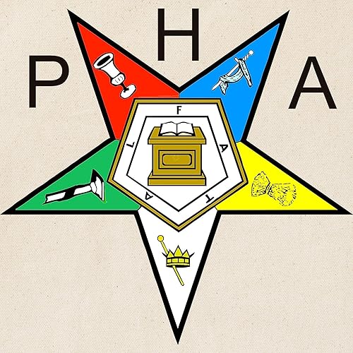 Vista 67 de CafePress Eastern Star - Bolsa reutilizable de lona beige natural