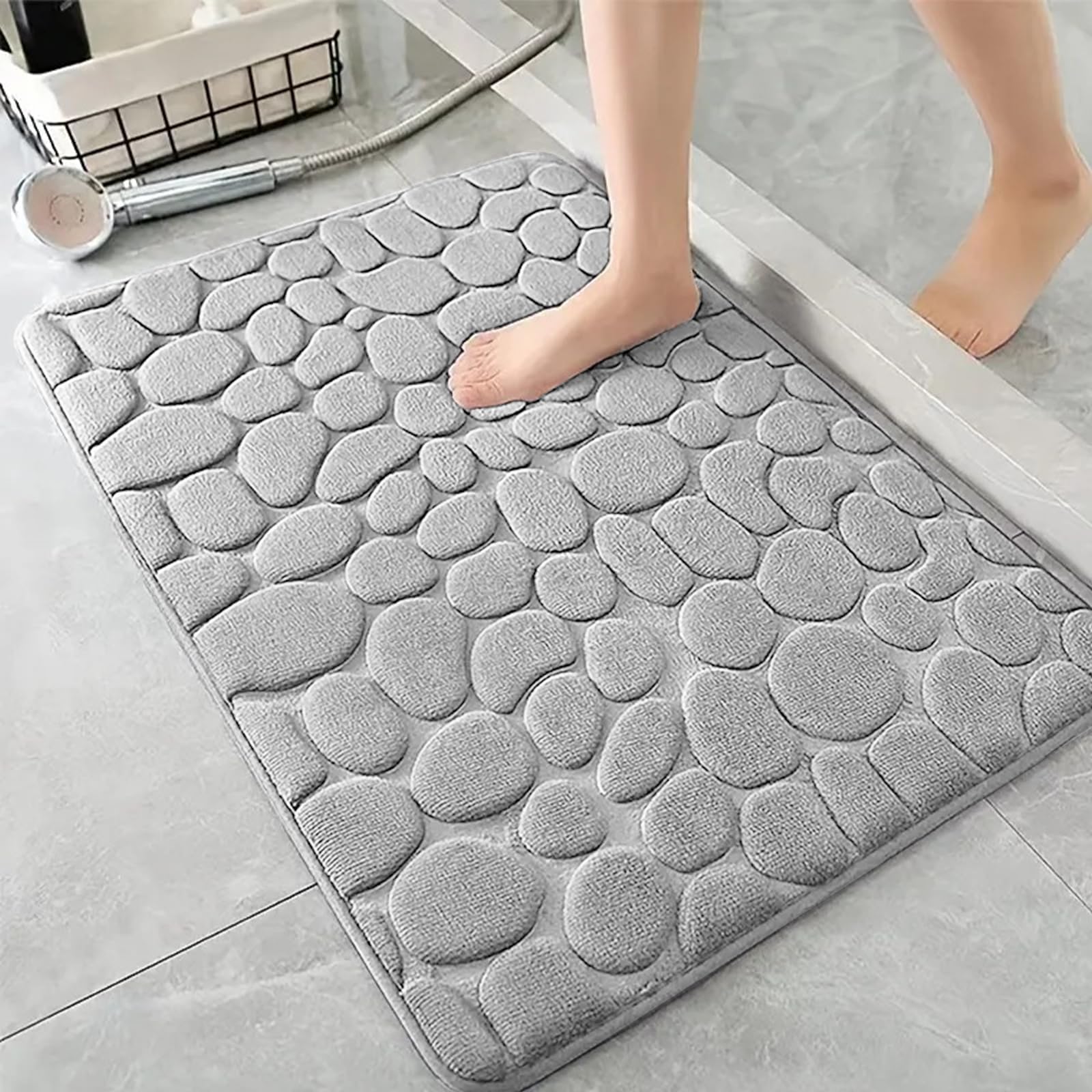 Mata łazienkowa 40 x 60 cm, miękka i wygodna mata pod stopy, super chłonność wody, antypoślizgowa, można prać w pralce, mata prysznicowa do domu i łazienki
