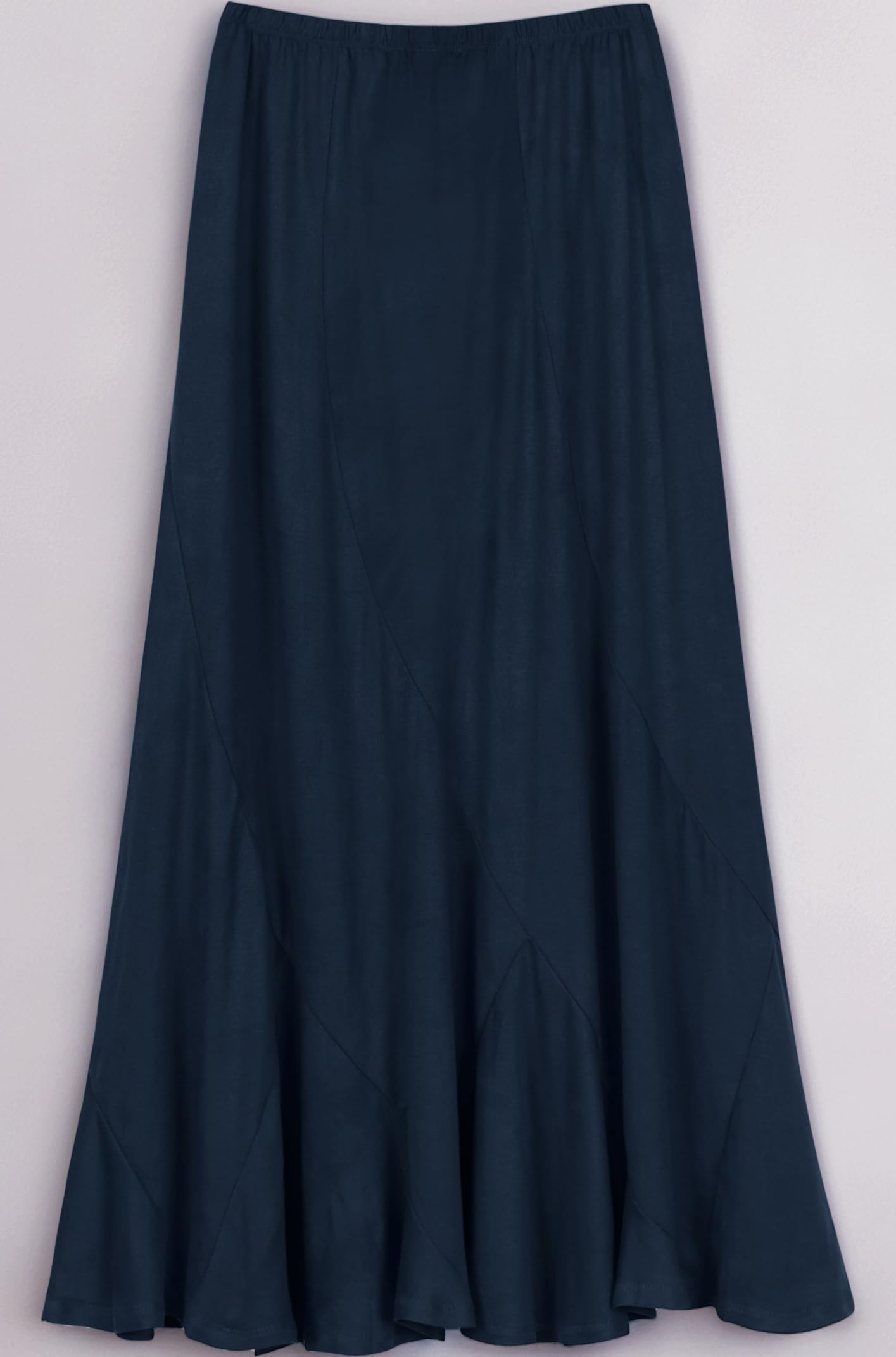 Urban CoCo Women's Vintage Elastic Waist A-Line Long Midi Skirt